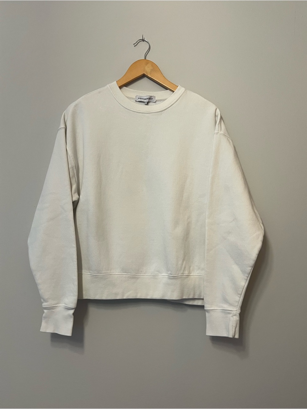 WeWoreWhat Oversized Crewneck Sweatshirt Soft White XS